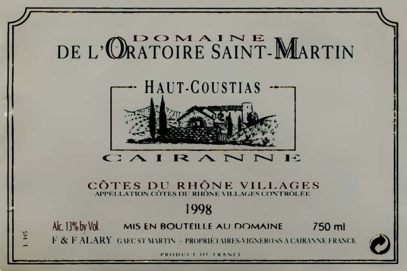 Cairanne-Oratoire St Martin-Haut Coustias 1998.jpg